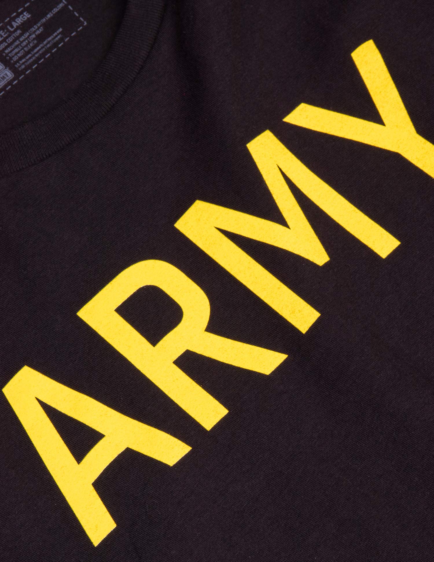 Ann Arbor T-shirt Co. Army PT Style Shirt | U.S. Military Physical Training Workout Long Sleeve T-Shirt, Black- S