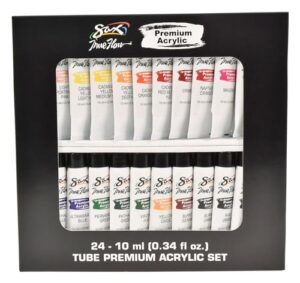 paint acrylic 0.34 oz tube sax true flow set of 24