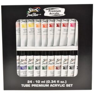 Paint Acrylic 0.34 OZ Tube SAX True Flow Set of 24