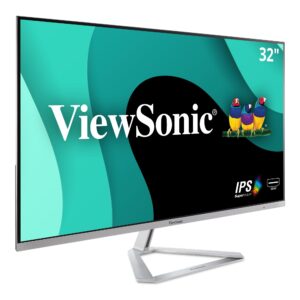 viewsonic vx3276-4k-mhd 32 inch frameless 4k uhd monitor with hdr10 hdmi and displayport for home and office (renewed)