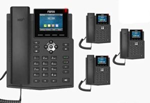 fanvil x3sg ip phone gigabit with 4 sip lines and 2 line keys and color display 2.8-inch (4-pack)
