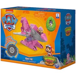 PAW Patrol, Dino Rescue Skye’s Deluxe Rev Up Vehicle with Mystery Dinosaur Figure