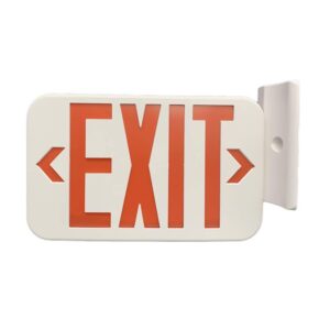 AmazonCommercial LED Emergency Exit Sign, UL Certified, 4-Pack, Double Face Exit with Battery Backup"