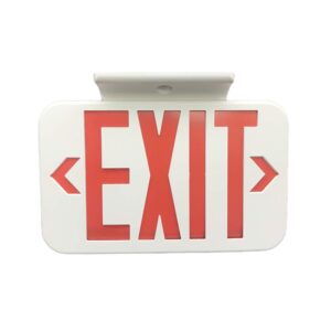 AmazonCommercial LED Emergency Exit Sign, UL Certified, 4-Pack, Double Face Exit with Battery Backup"