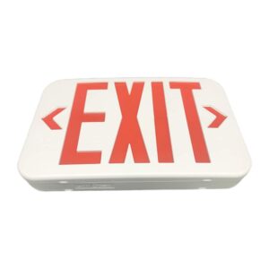 AmazonCommercial LED Emergency Exit Sign, UL Certified, 4-Pack, Double Face Exit with Battery Backup"