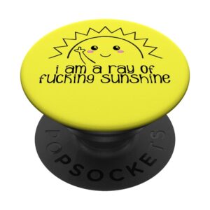 i am a ray of fucking sunshine middle finger popsockets grip and stand for phones and tablets popsockets standard popgrip