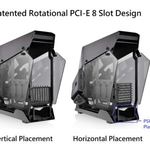 Thermaltake AH T600 Helicopter Styled Open Frame Tempered Glass Swing Door E-ATX Full Tower Case CA-1Q4-00M1WN-00