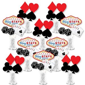 big dot of happiness las vegas - casino party centerpiece sticks - showstopper table toppers - 35 pieces