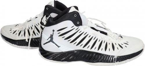 Gerald Wallace Brooklyn Nets Player-Worn Black Jordan Shoes from the 2012-13 NBA Season - Size 15 - Game Used NBA Sneakers