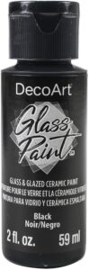 deco art glass paint 2oz black, us:one size