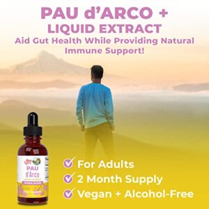 MaryRuth Organics PAU d'Arco Bark Liquid Herbal Supplement | Immune Support, Digestive & Gut Health | Echinacea, Usnea Lichen, Reishi Mushroom, Thyme Leaf | Vegan, Non-GMO | 1 Fl Oz, 1 Month Supply