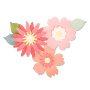 sizzix bigz die , bold blossoms by laura kate cutting dies, multicolor
