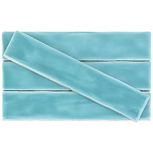 Newport Turquoise 2 in. x 10 in. Polished Ceramic Subway Wall Tile (40 Pieces 5.38 Sq. Ft. / Box)