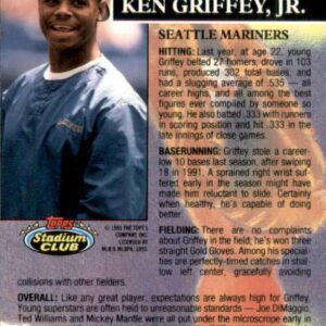 1993 Stadium Club #591 Ken Griffey Jr. MC Seattle Mariners Baseball NM-MT