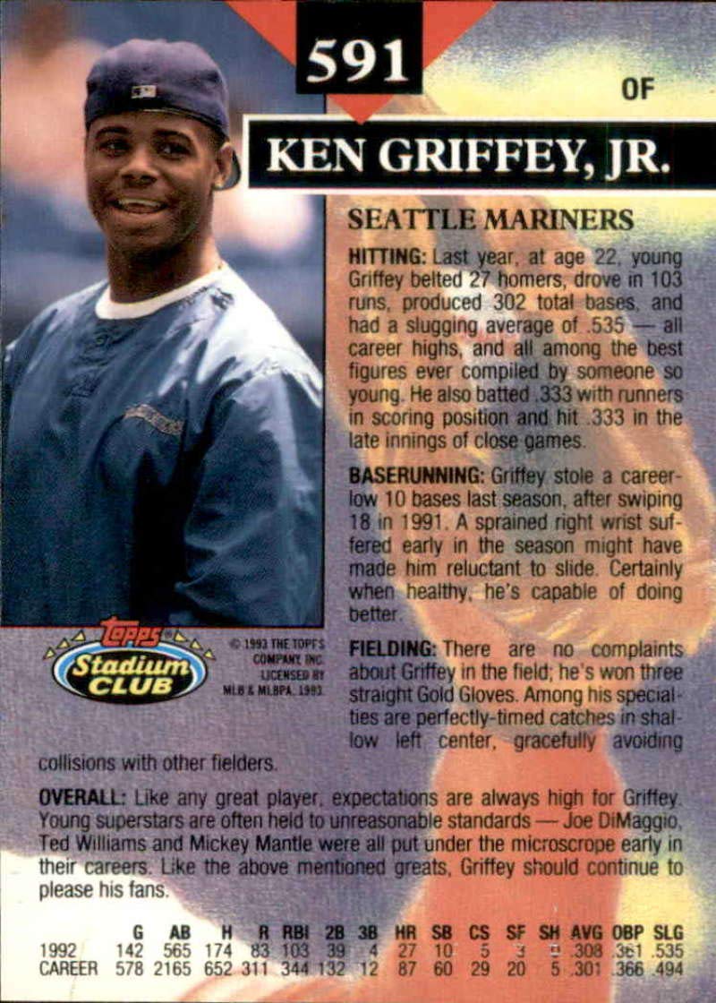 1993 Stadium Club #591 Ken Griffey Jr. MC Seattle Mariners Baseball NM-MT