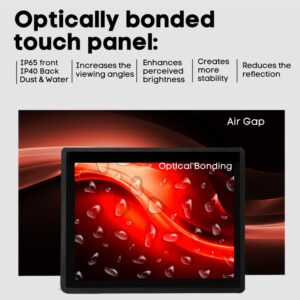 faytech 15" High Brightness Capacitive IP65 Touch Screen Monitor – Ideal for Industrial and Outdoor Applications in Harsh Environments