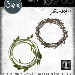 Sizzix Thinlits Die Set 10 Pack , Funky Wreaths by Tim Holtz Cutting dies, Multicolor