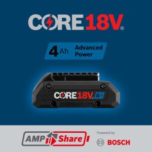 BOSCH GBA18V40-2PK 18V CORE18V® Lithium-Ion 4 Ah Advanced Power Battery, 2-Pack