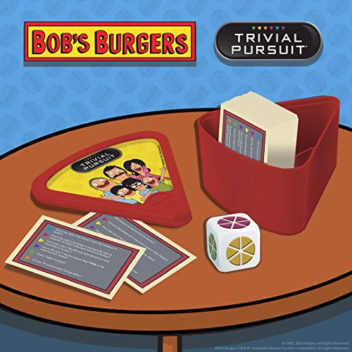 USAOPOLY Trivial Pursuit Bob's Burgers (Quickplay Edition) | Trivia Game Questions from Bob's Burgers | 600 Questions & Die in Travel Sized Container | Officially Licensed Bob's Burgers Game