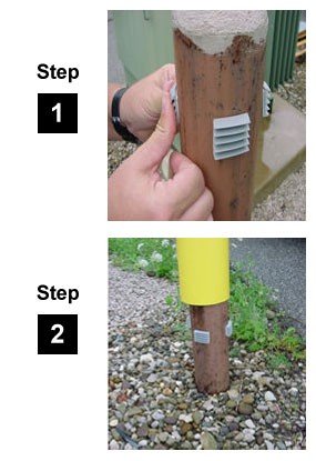 Innoplast BollardGard 4" x 52" 1-Pack Round Top Bollard Cover (Yellow No Tape)