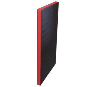 fastcap kaizen foam sheet for tool organizers and storage - perfect for professional contractors and technicians - 57mm thickness, 2' x 4' sheet size, black & red