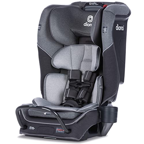 Diono Radian 3QX 4-in-1 Rear & Forward Facing Convertible Car Seat, Safe+ Engineering 3 Stage Infant Protection, 10 Years 1 Car Seat, Ultimate Protection, Slim Fit 3 Across, Gray Slate