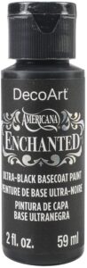 deco art enchanted paint 2oz, us:one size, ultra black basecoat