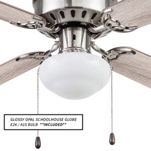 Portage Bay 51490 Cherry Hill Ceiling Fan, 42, Brushed Nickel