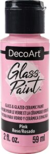 deco art glass paint 2oz pink, us:one size