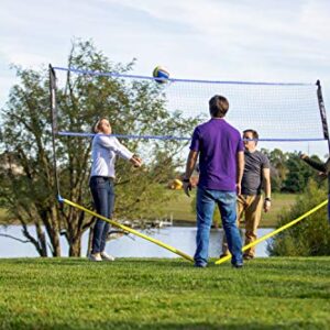 Triumph Sports Multi-Sport Versatile Combo Outdoor Game Net Set Includes Volleyball, Badminton, and Pickleball, Blue (35-7510-2)