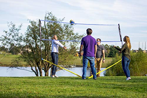 Triumph Sports Multi-Sport Versatile Combo Outdoor Game Net Set Includes Volleyball, Badminton, and Pickleball, Blue (35-7510-2)