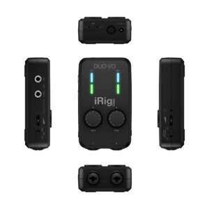 IK Multimedia iRig Pro Duo I/O USB audio interface, TRS balanced & headphones outputs, audio mixer to 24-bit, midi interface for music studio, recording, podcasting, streaming & social apps