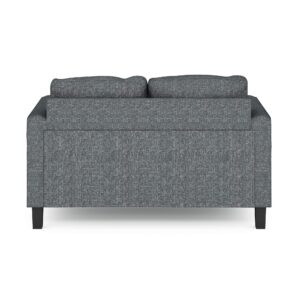 Furinno Bayonne Modern Upholstered Loveseat/Sofa Couch for Living Room, Gunmetal