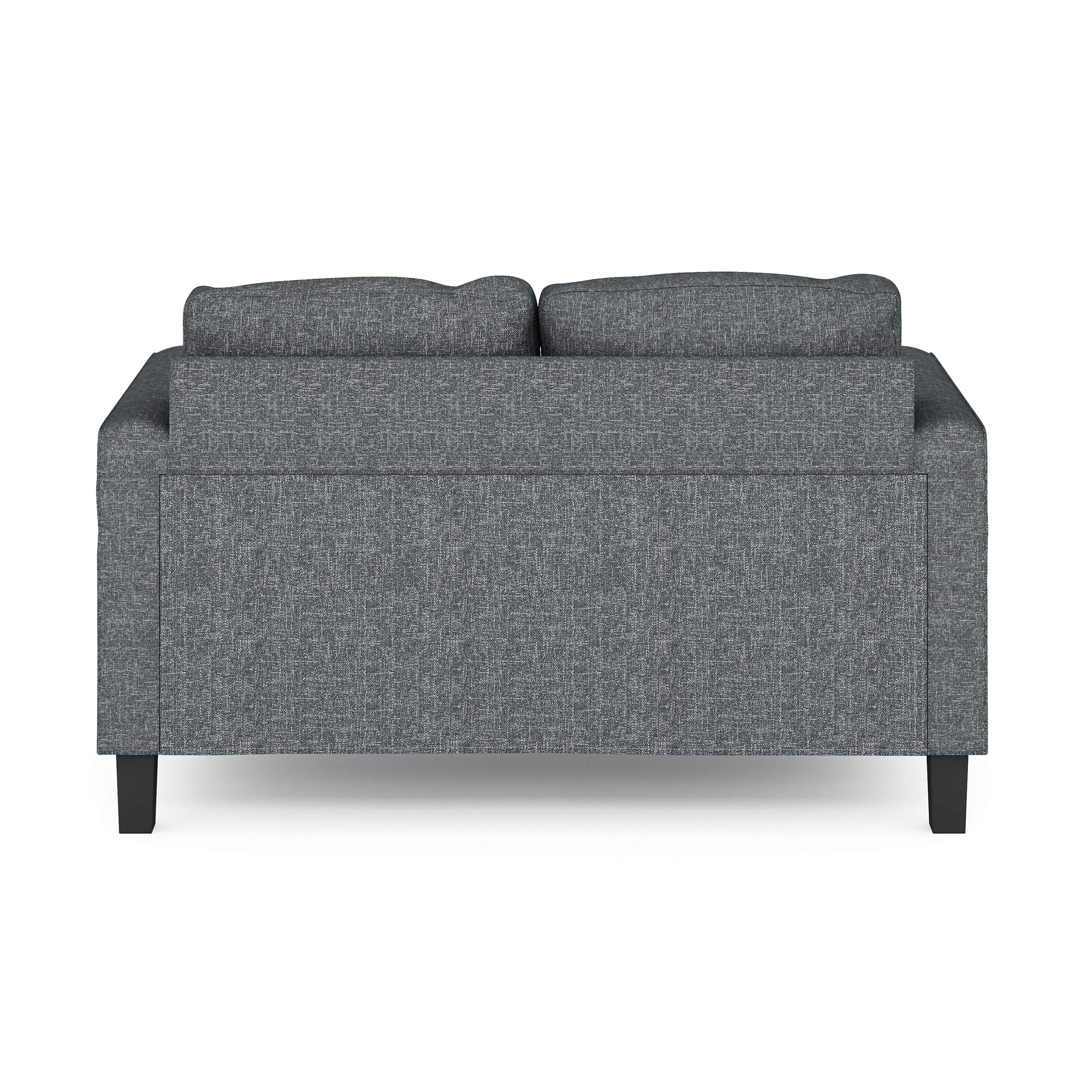 Furinno Bayonne Modern Upholstered Loveseat/Sofa Couch for Living Room, Gunmetal