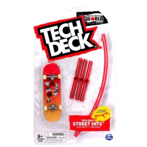 tech deck street hits world edition limited series primitive skateboards dirty p sunflower orange complete fingerboard and curved rail obstacle