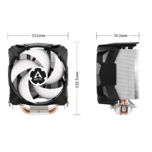 ARCTIC Freezer 7 X - Compact Multi-Compatible CPU Fan, 100 mm PWM CPU Air Cooler, Compatible with Intel & AMD Sockets, Intel LGA 1700, 300-2000 RPM (PWM Controlled), Pre-Applied MX-4 Thermal Paste