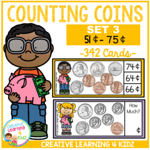 money counting coins card set 3