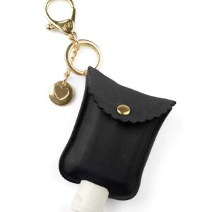 Itzy Ritzy Hand Sanitizer Holder; Fits 2-Ounce Bottles of Hand Sanitizer (Not Included); Clips to Diaper Bag, Purse or Travel Bag, Black