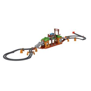 thomas & friends walking bridge train set, playset with motorized train for preschoolers ages 3 and older