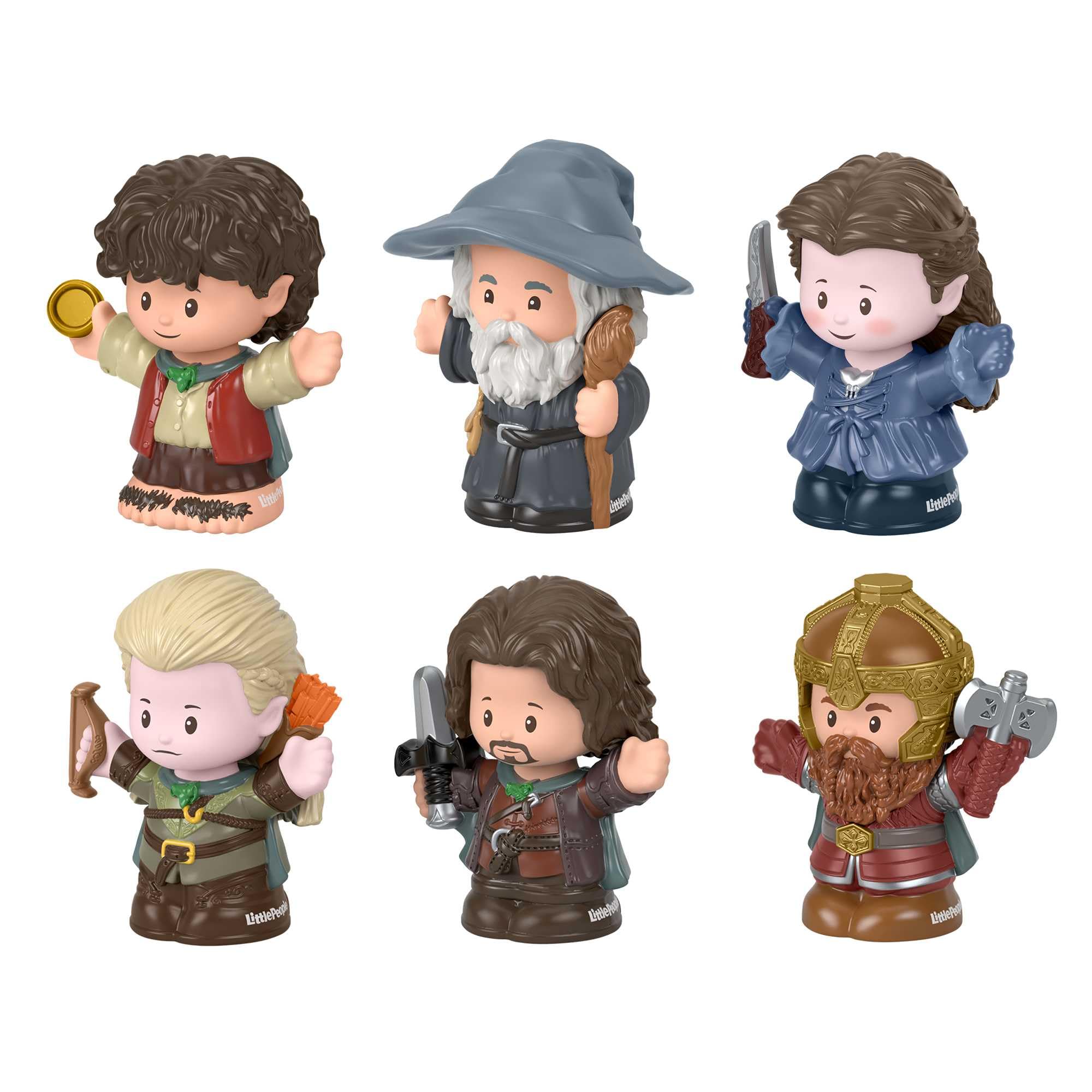 Little People Collector Lord of the Rings Special Edition Figure Set with 6 Characters in a Display Gift Package for Adults & Fans