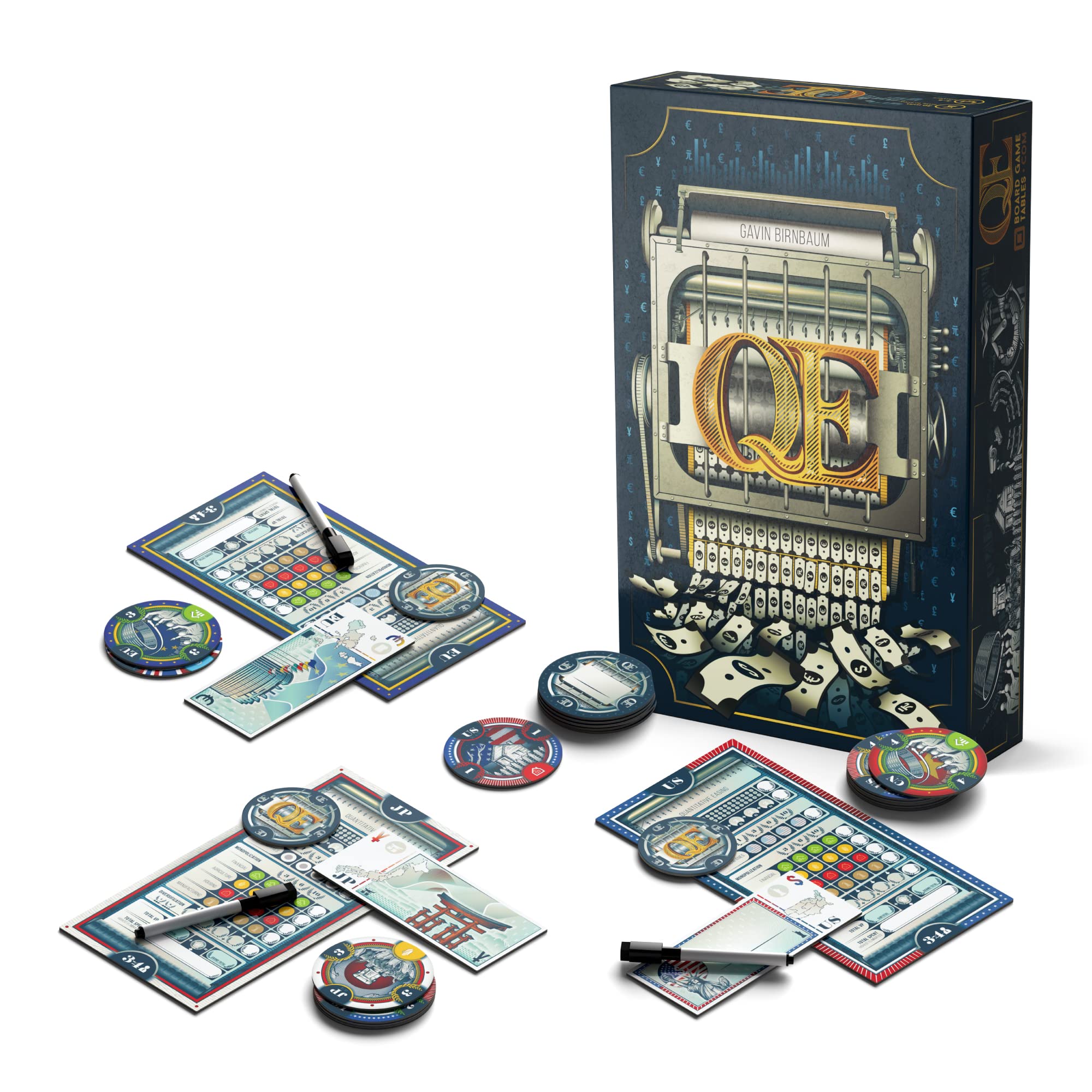 Q.E. (Quantitative Easing - Board Game - 3 to 5 Players - 45 Minute Play Time