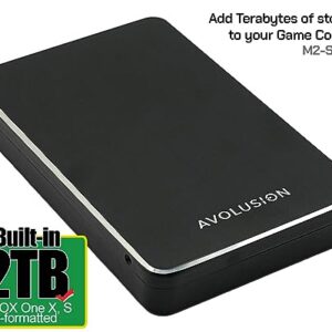 Avolusion M2 Series 2TB USB 3.0 Portable External Gaming Hard Drive (Compatible with Xbox One, Pre-Formatted) - 2 Year Warranty