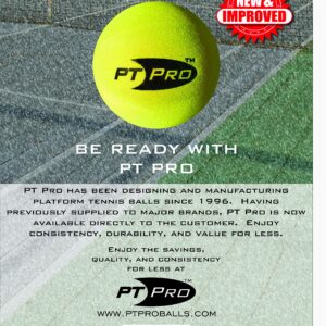 PT Pro Platform Tennis Balls - New! Winter 9 Ball