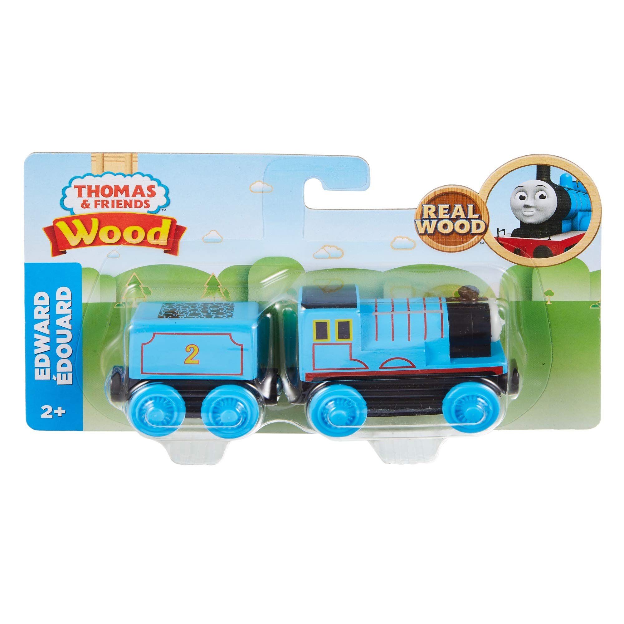 Thomas & Friends Wood Edward push-along train engine for toddlers and preschool kids ages 2 years and up