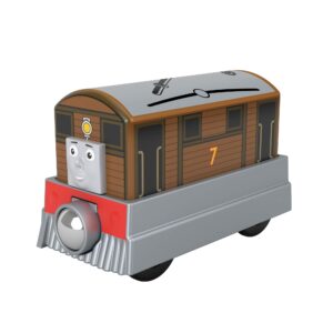 Thomas & Friends Wood Toby push-along train engine for toddlers and preschool kids ages 2 years and up