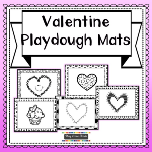 valentine playdough mats