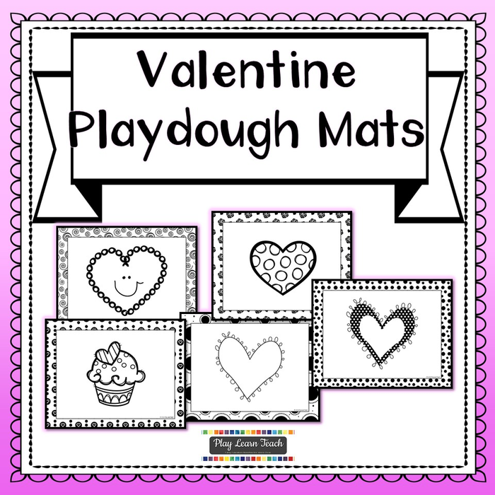 Valentine Playdough Mats