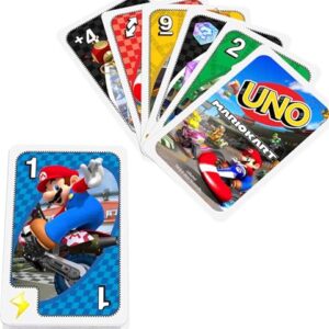 Mattel Games ​UNO Mario Kart Card Game for Kids, Adults, Family and Game Night with Special Rule for 2-10 Players