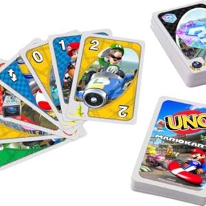 Mattel Games ​UNO Mario Kart Card Game for Kids, Adults, Family and Game Night with Special Rule for 2-10 Players