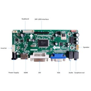 GeeekPi NT68676 HDMI+VGA+DVI+Audio Input LCD Controller Driver Board or HSD190MEN4 M170EN06 17" 19" 1280x1024 4CCFL 30Pins LCD Panel,Fit for Arcade1Up Monitor